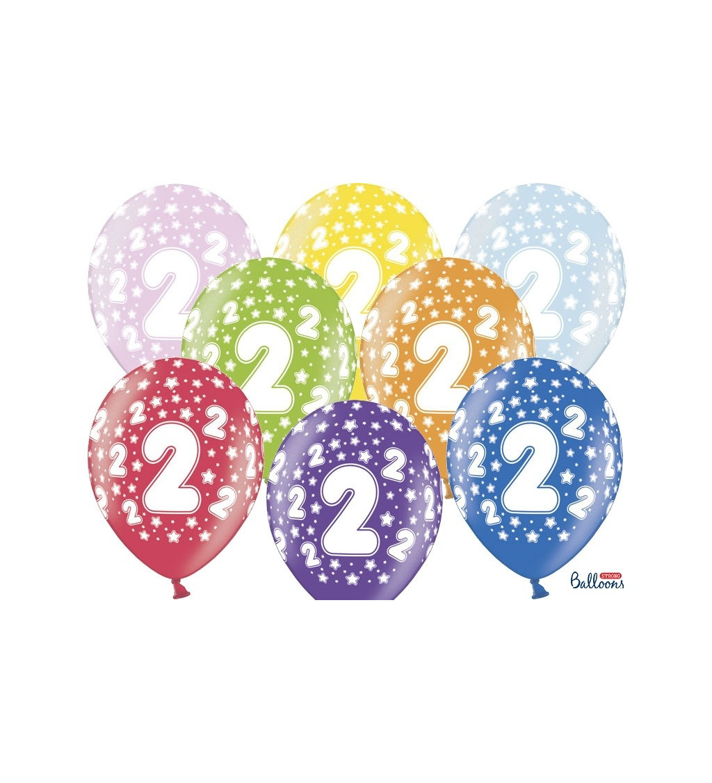 Balónek s číslem 2 - 6 ks