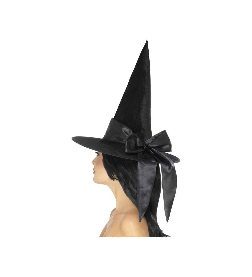 Luxusní čarodějnický klobouk s černou mašlí