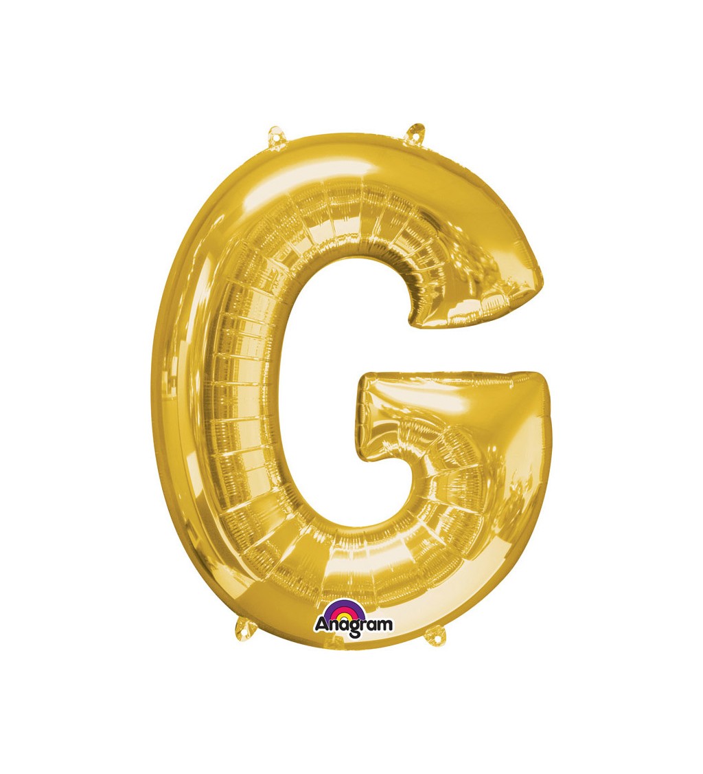 Fóliový balónek G (zlatý)