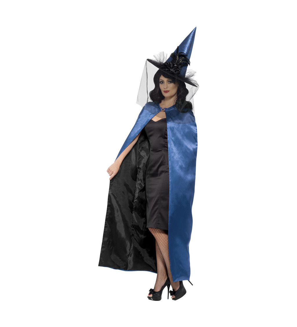 Čarodějnický plášť deluxe - modrý