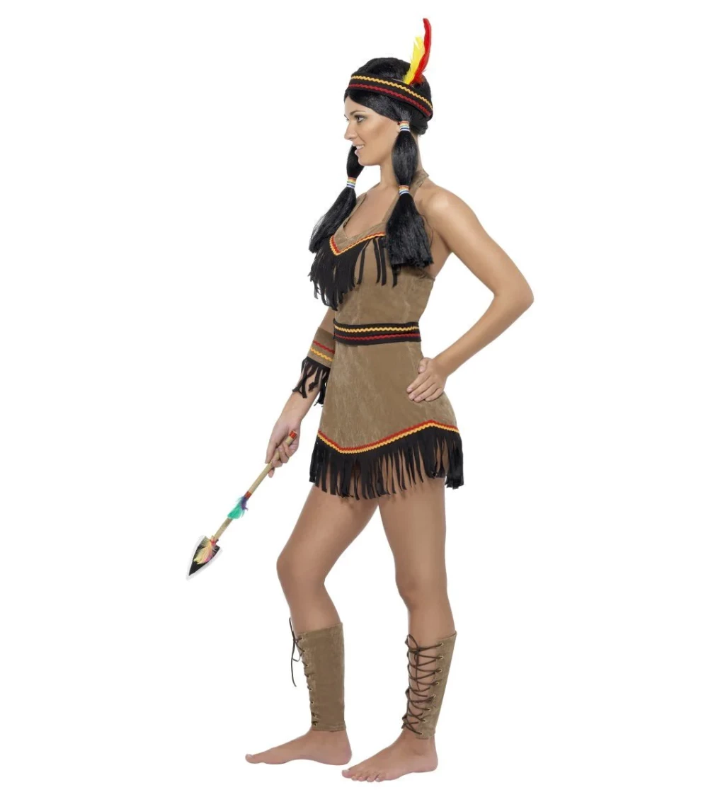 Kostým Indiánka - šaty s třásněmi