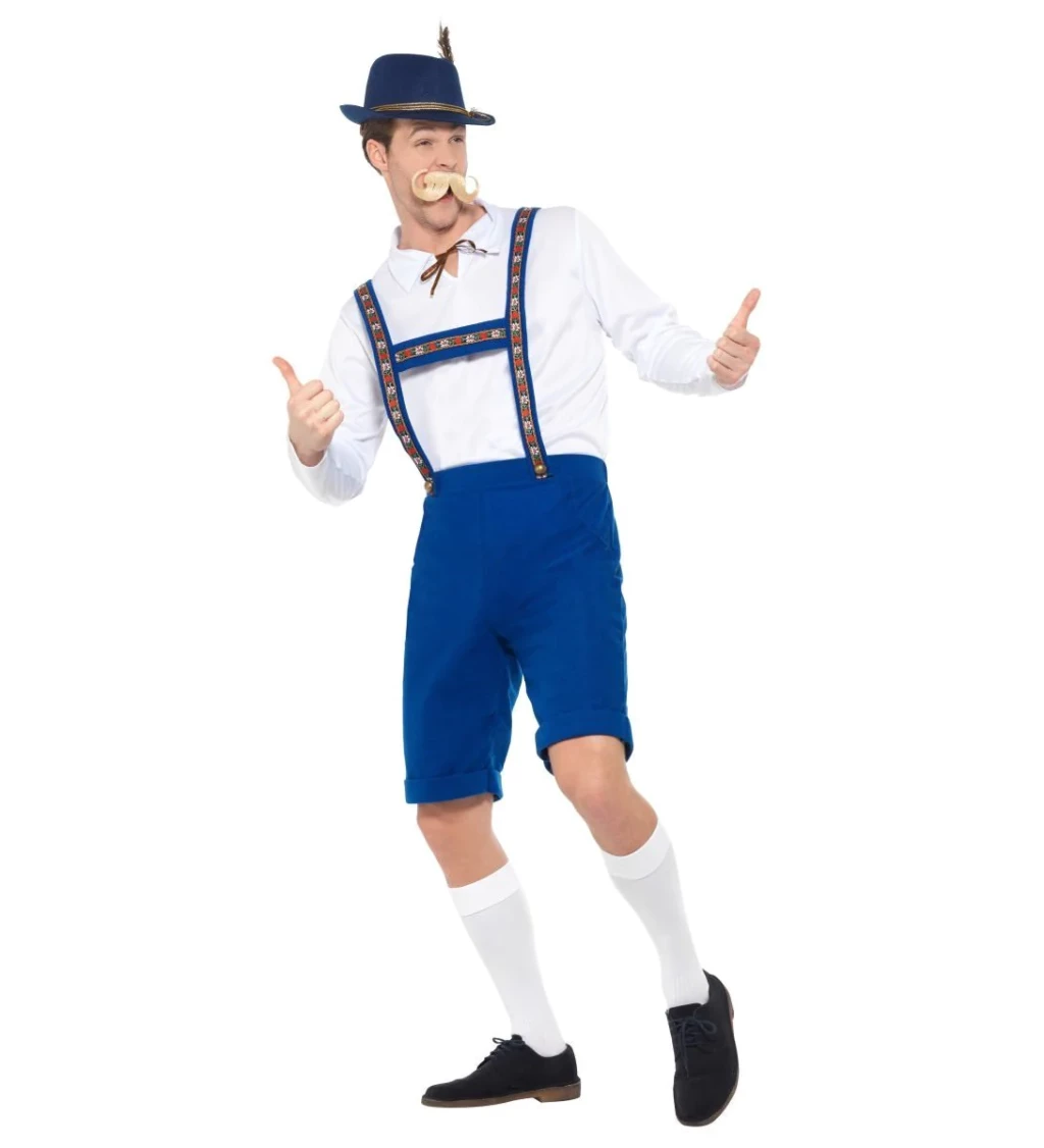 Bavorský kostým - modro bílý
