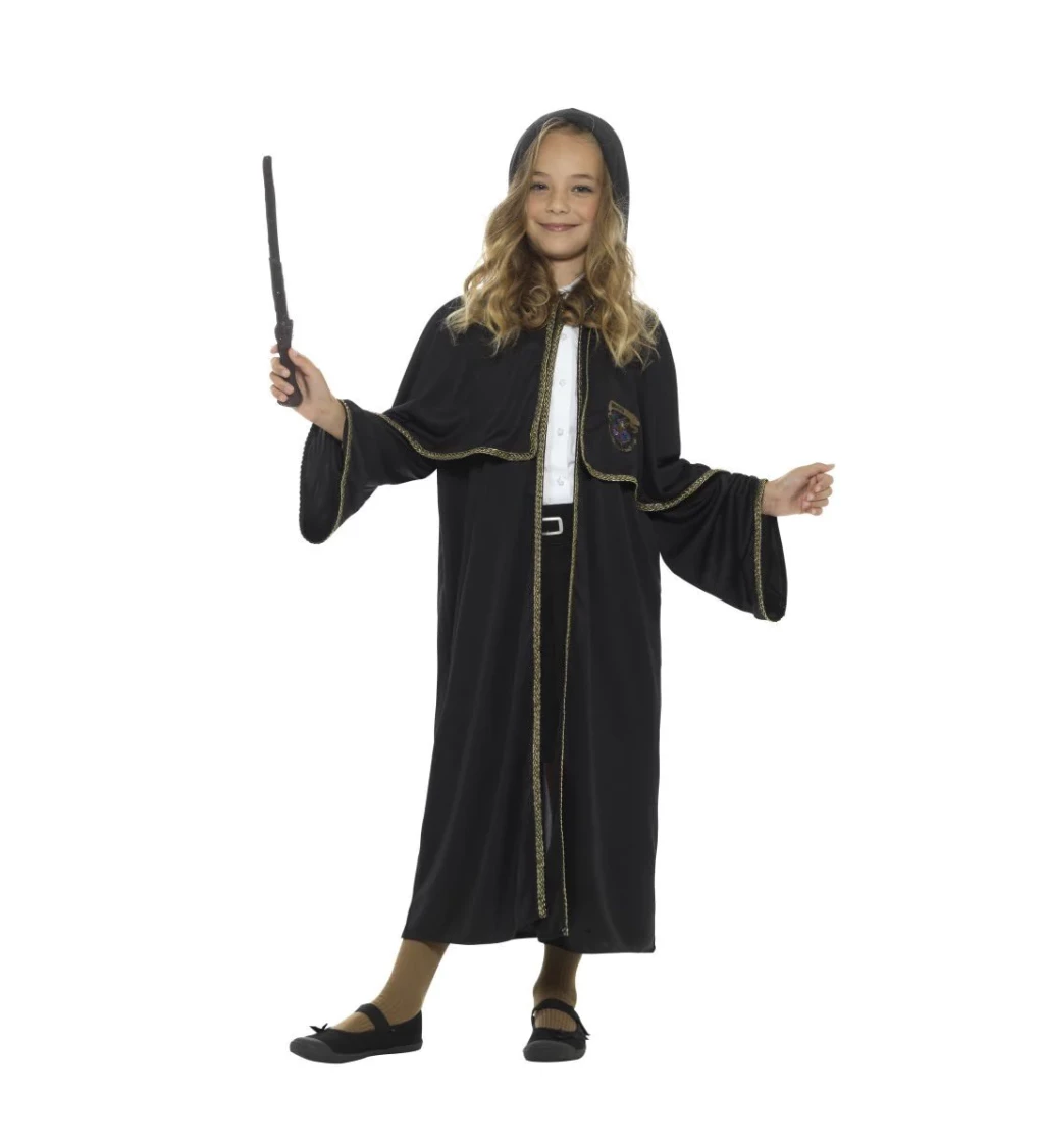 Dětský černý plášť pro kouzelníky