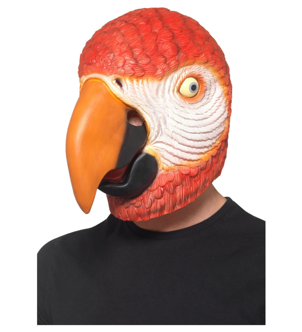 Latexová maska papouška