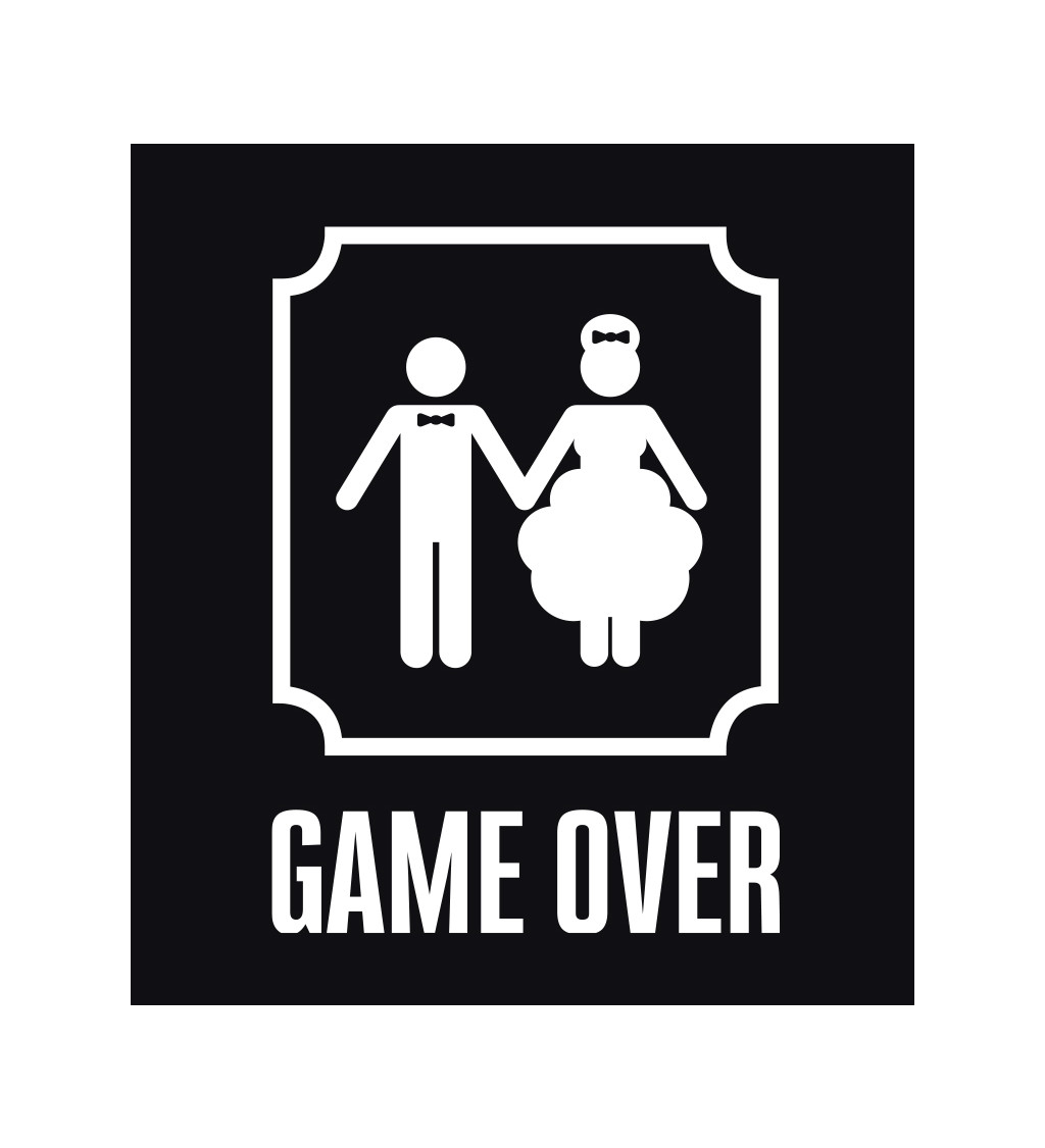 Pánské triko černé - Game over