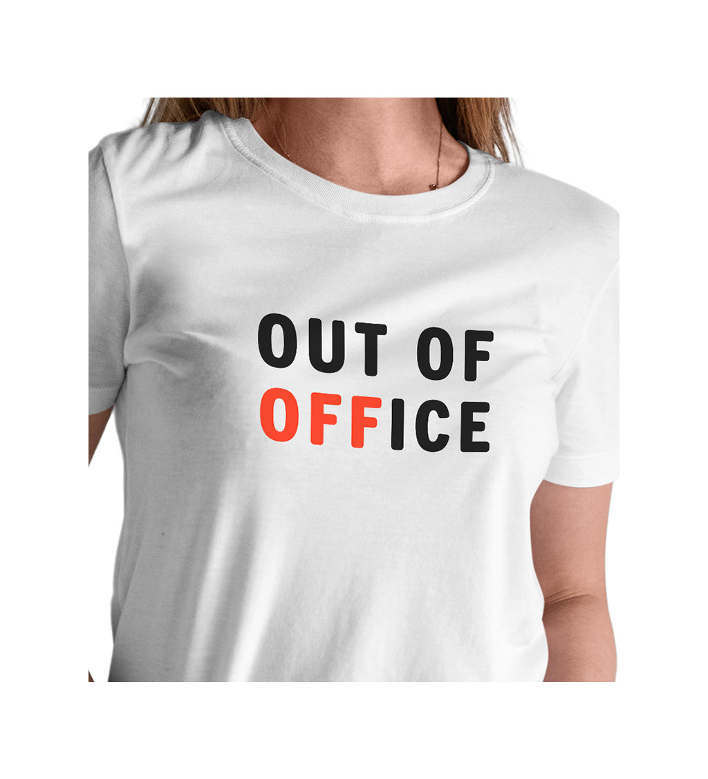 Dámské triko bílé - Out of office