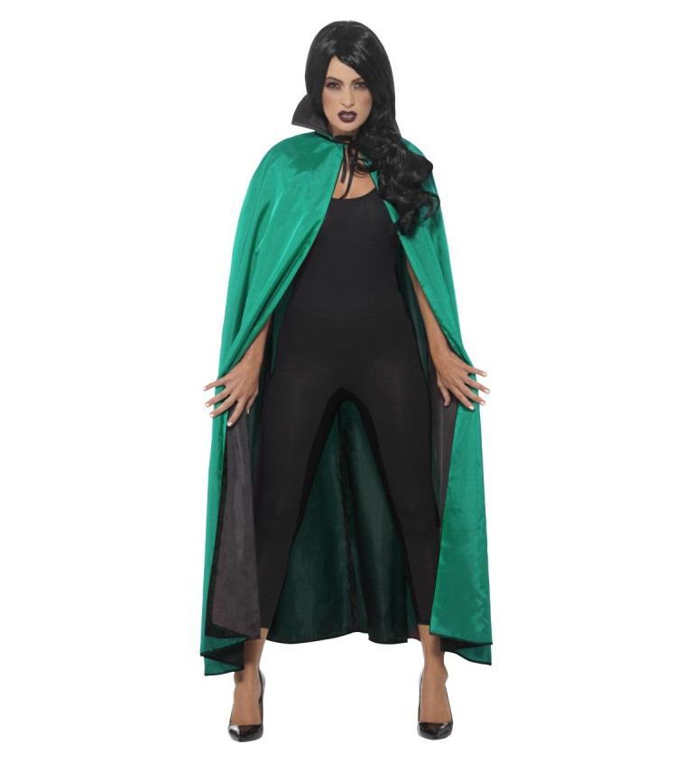Zelený čarodějnický plášť s límcem