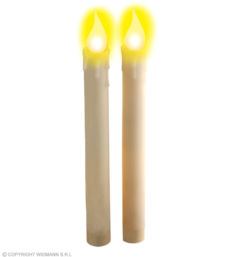 2kusy bílých LED svíček