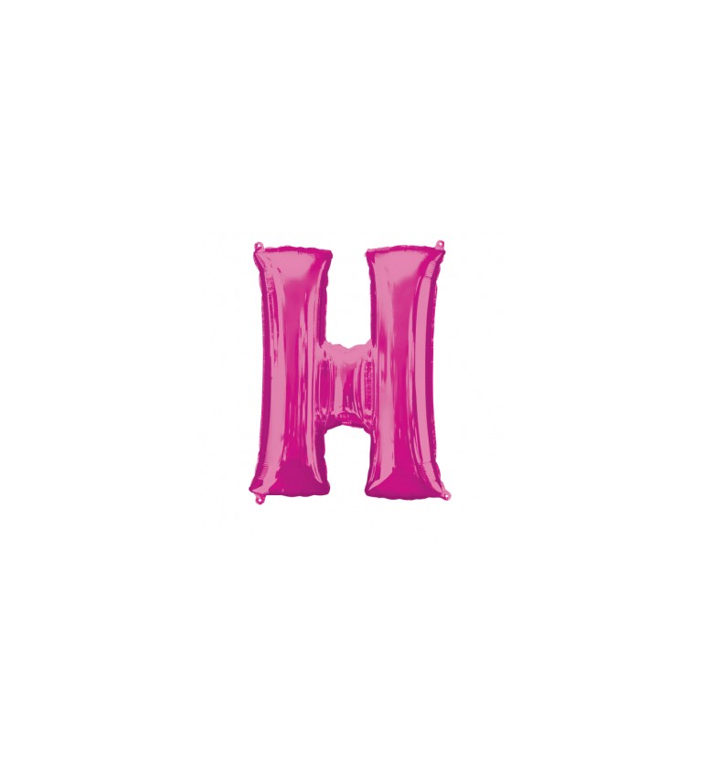 Fóliový balónek H (tmavě růžový)
