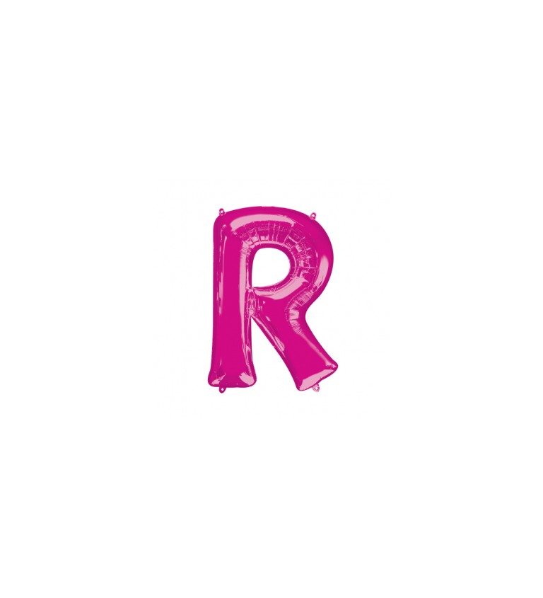 Fóliový balónek R (tmavě růžový)
