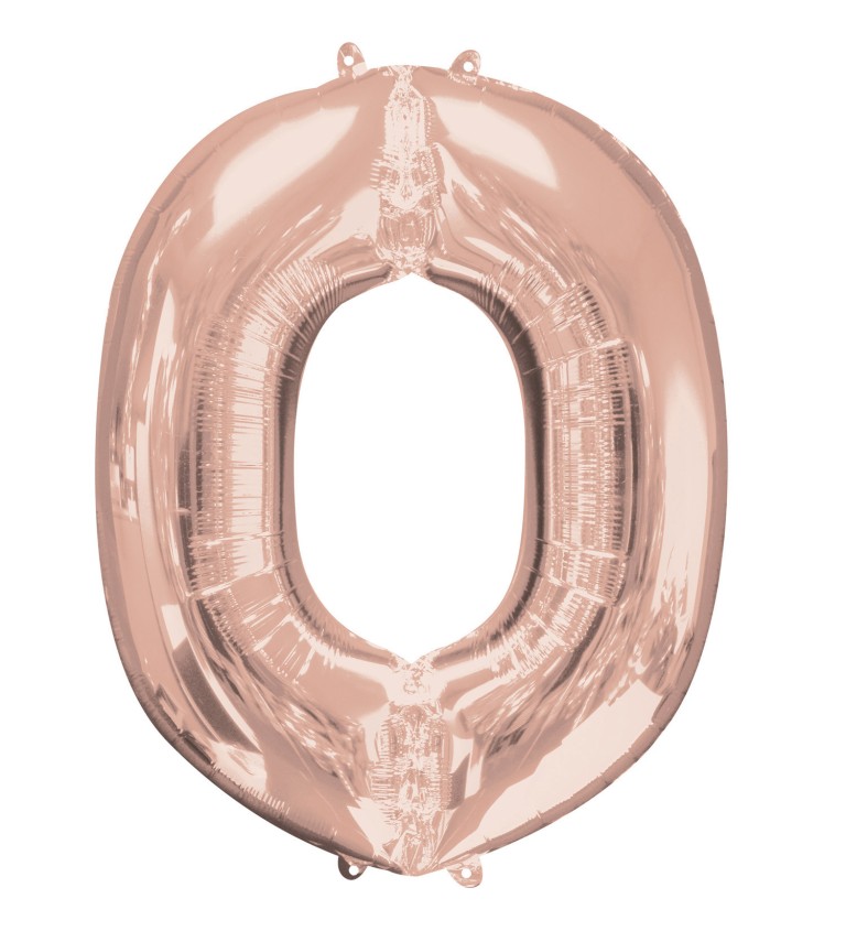 Fóliový balónek O (růžový)