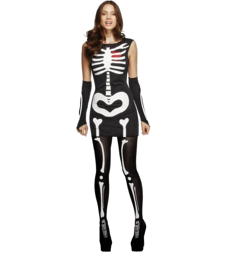 Sexy kostým Kostlivka - svítící kosti