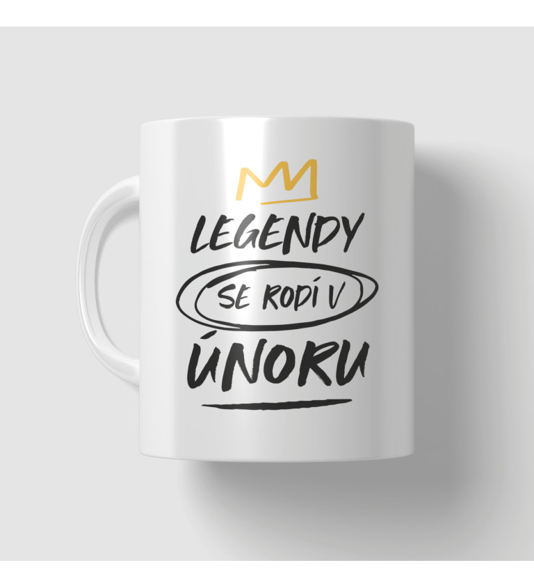 Narozeninový hrnek - Legendy se rodí v únoru