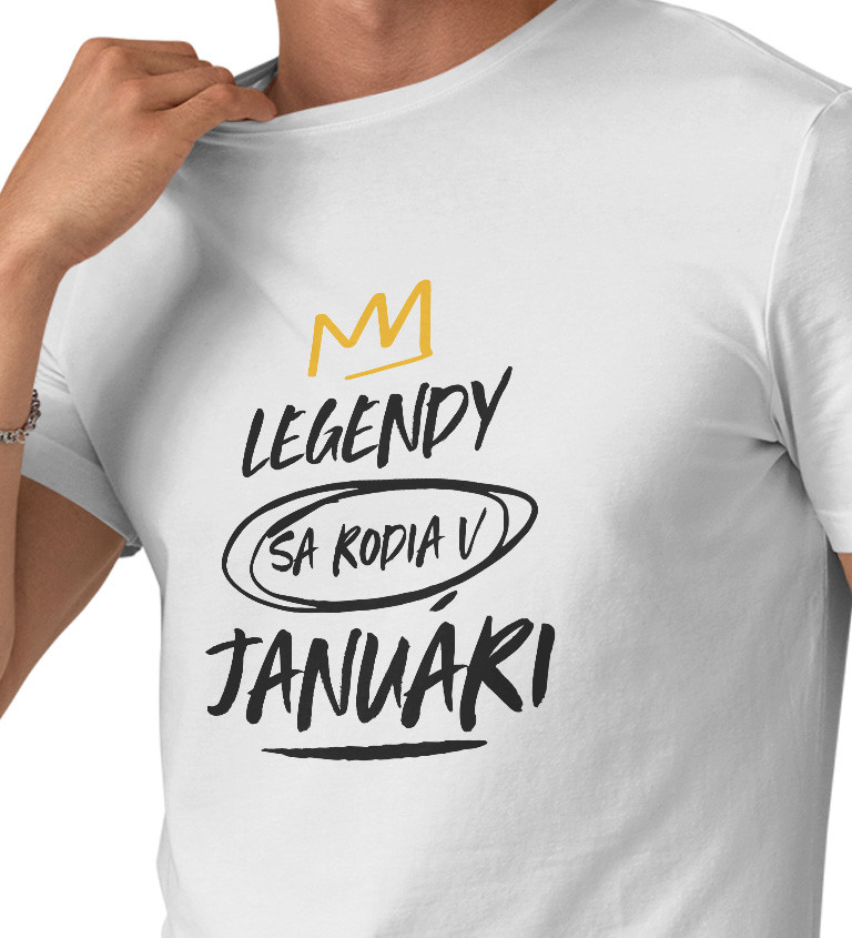 Pánské tričko bílé - Legendy v januári