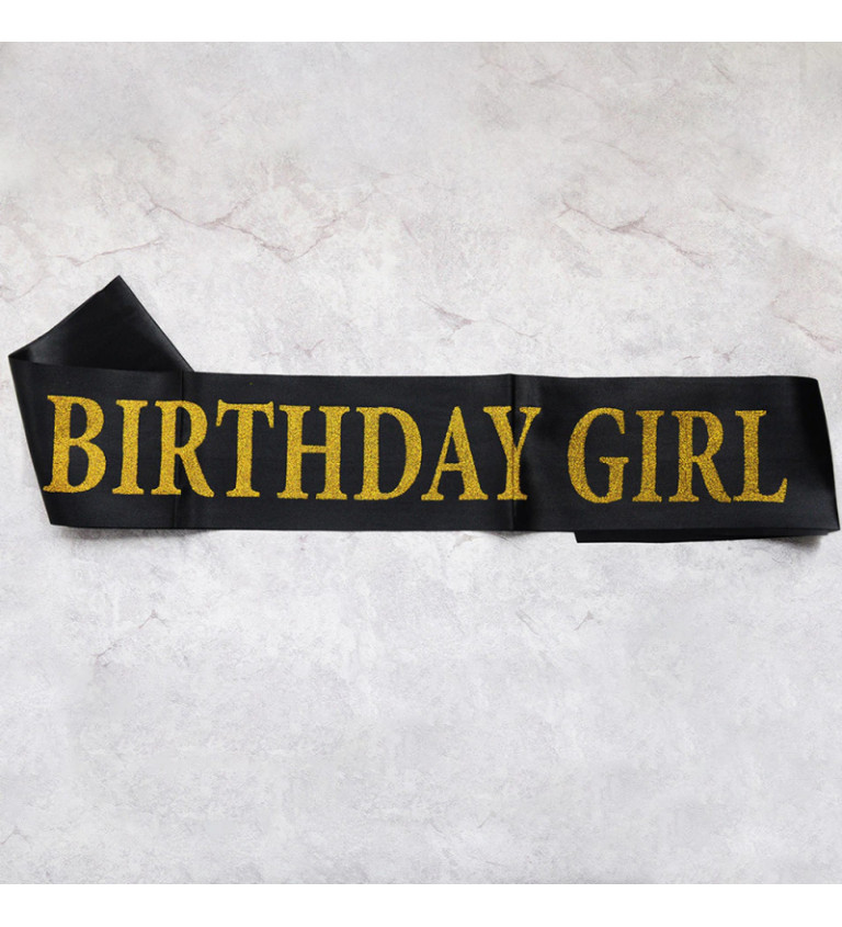 Šerpa černá - Birthday Girl